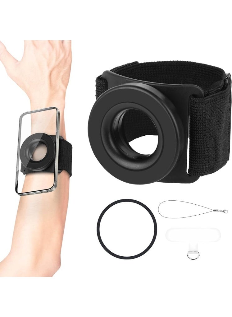Magnetic wrist mobile phone holder