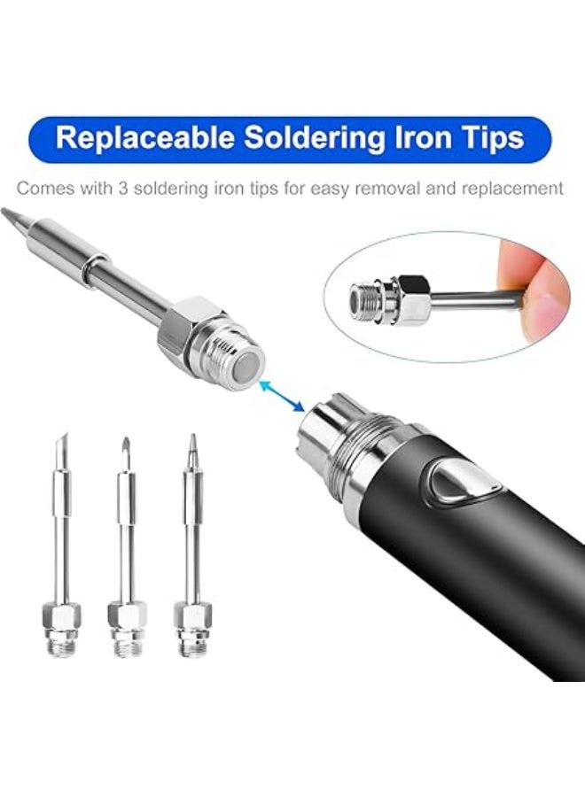 8W USB Cordless Electric Soldering Iron Kit Micro Soldering Iron Type-C Charging Interface Full Charge Can Last 30 Minutes.