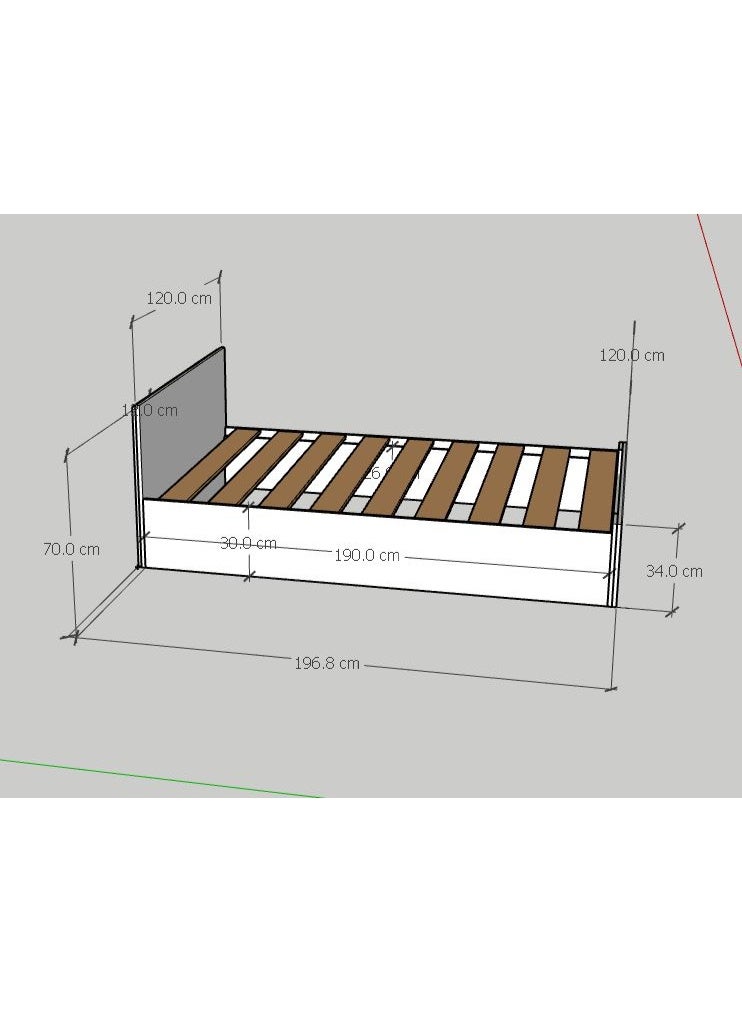 Furniture Store Modern bed - width 120 cm, length 190 cm, from Furniture Store.