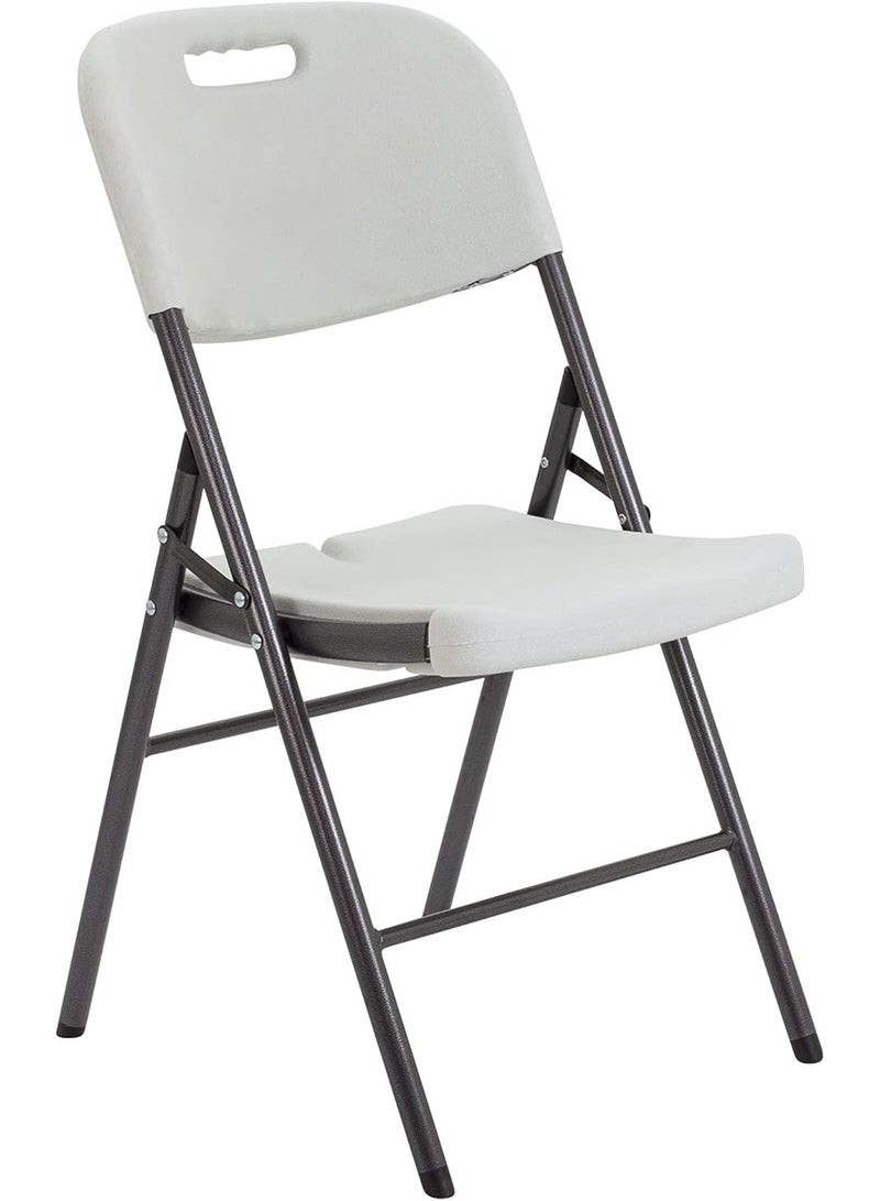 Folding Plastic Chair Molded Seat & Back Stackable Indoor Outdoor