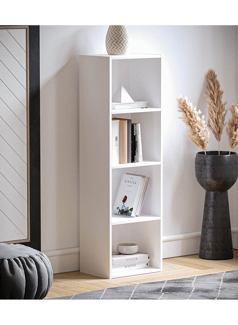 MODERN HOME Bookcase and accessory Display Unit of wood 4Tier white