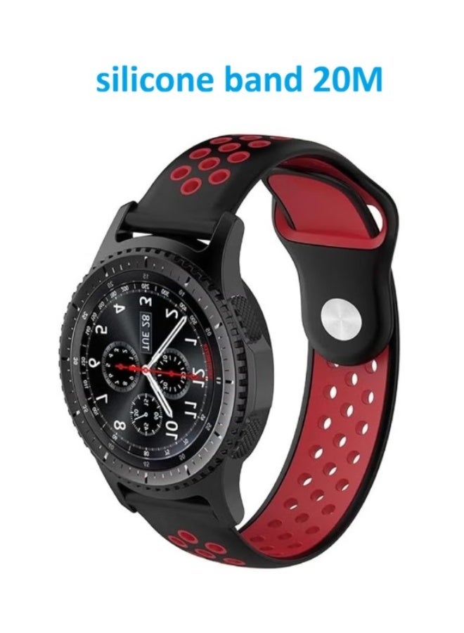 Breathable silicone watch band