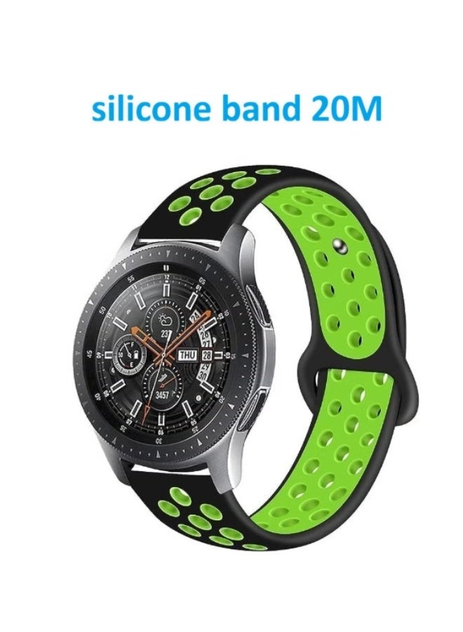 Breathable silicone watch band