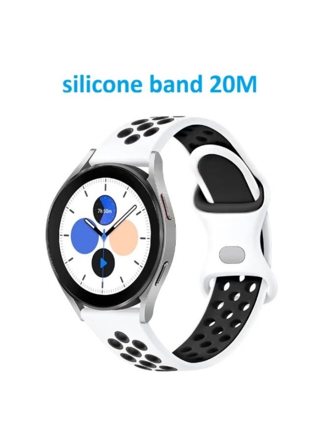 Breathable silicone watch band